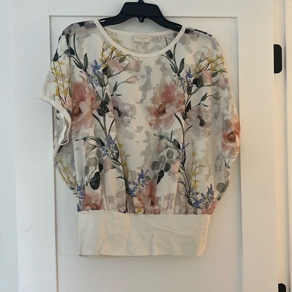 Ted baker floral top size 2